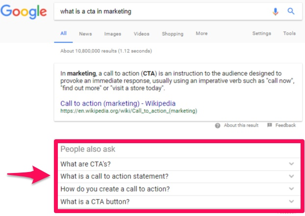 featured snippet in paragraph form