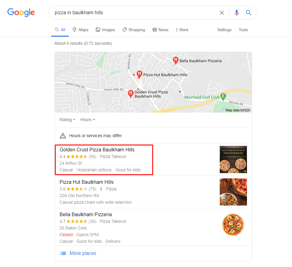 Golden Crust - Google My Business - Top4