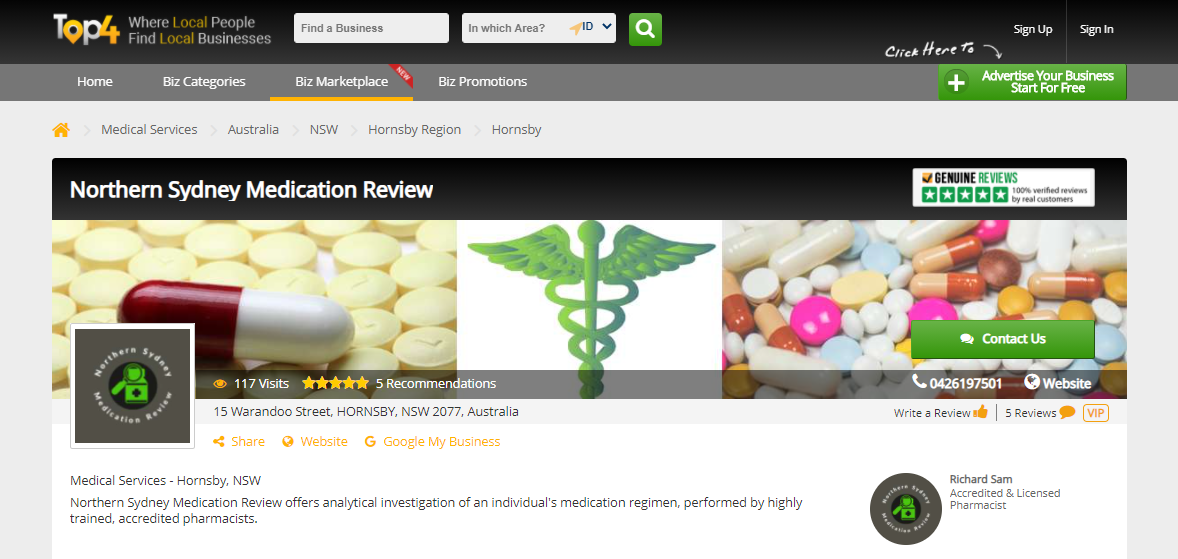 northern-sydney-medication-review-listing-page - Top4 Marketing