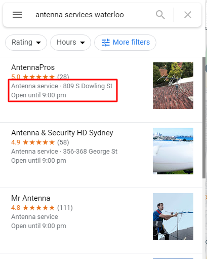 AntennaPros - Google My Business Listing - Top4 Marketing