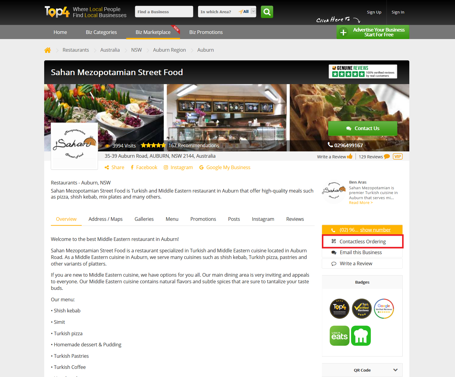 Scan QR Code + Contactless Ordering for Restaurants - Top4 Marketing