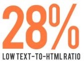 Low text-to-HTML ratio