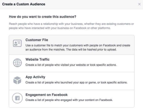 Facebook Custom Audience Customer File