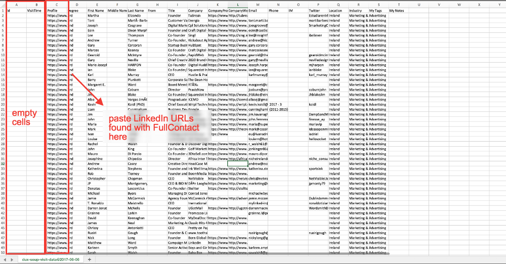 Dux Soup CSV Export