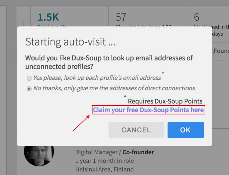 Dux Soup Visit Profiles