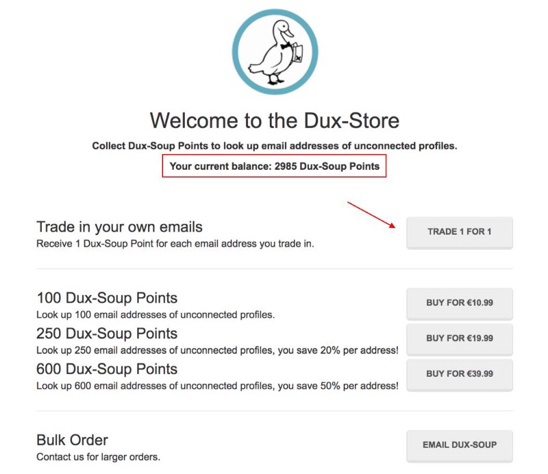 Dux Store Trade Emails