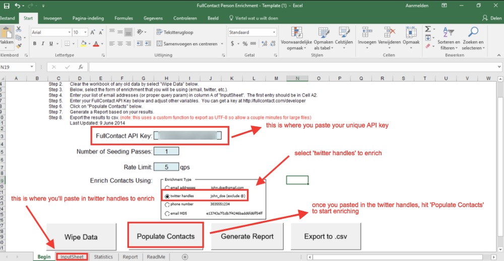 FullContact Person Enrichment Template