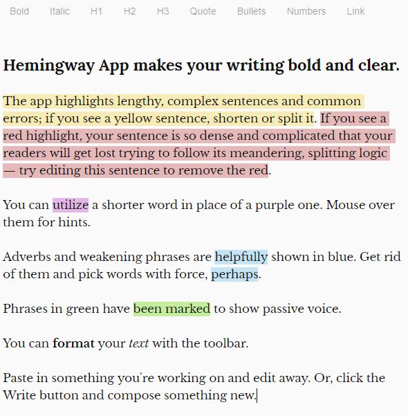 HemingWay Grammar Checker
