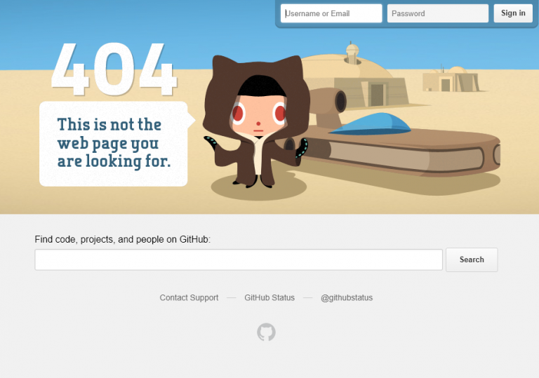github 404 page