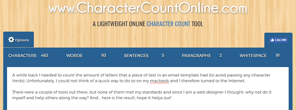 character count online