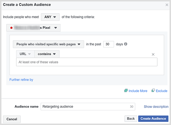 audience targeting on facebook ads