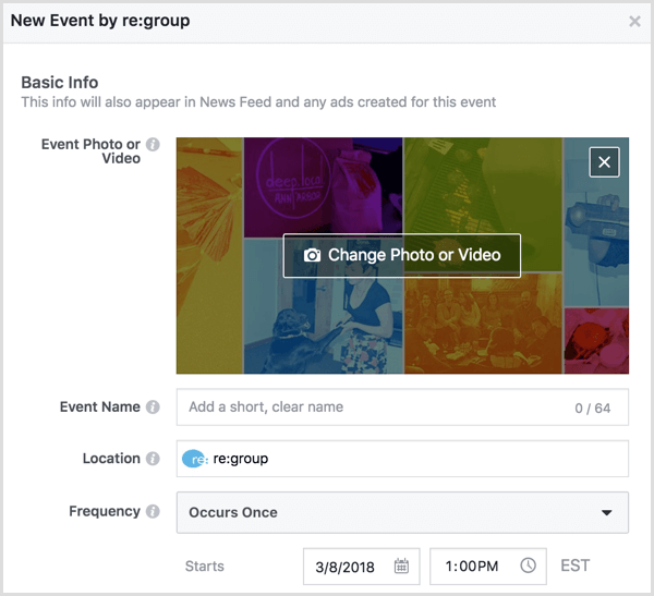 create events on facebook page