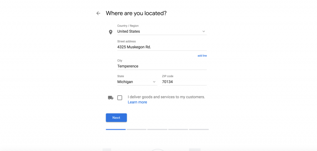 google my business listing details