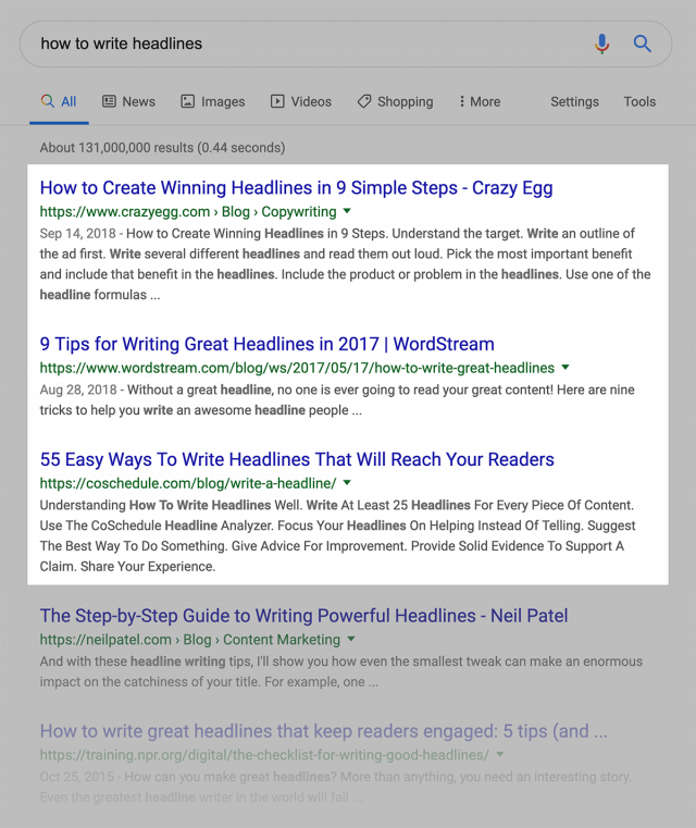 How to write headlines - Top4