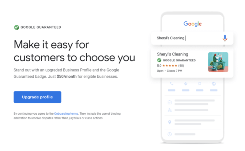 Google Guaranteed Profile - Top4 Marketing