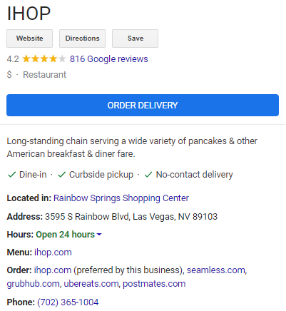 IHOP - Google My Business - Top4 Marketing