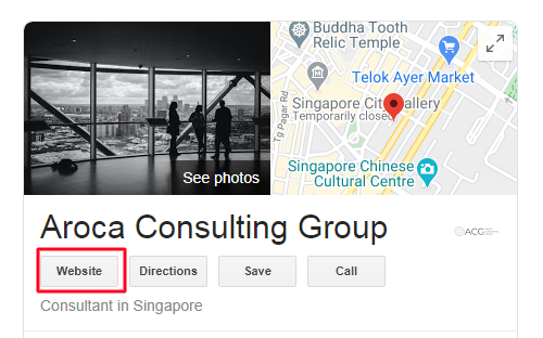 Aroca Consulting - Google My Business - Website