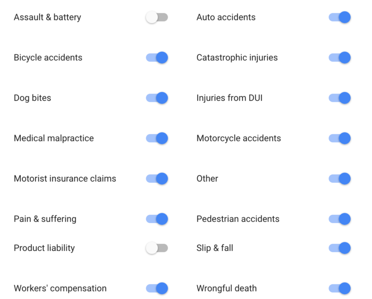 Job Types for Personal Injury Lawyer - Top4 Marketing