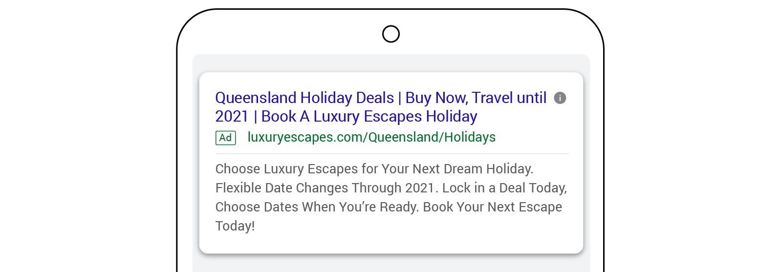 Luxury Escapes Dynamic Search Ads - Top4 Marketing