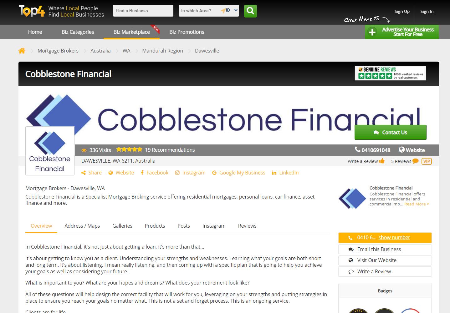 Cobblestone Financial - Top4 Marketing