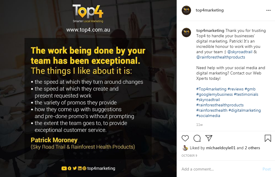 Top4 Marketing Instagram Post