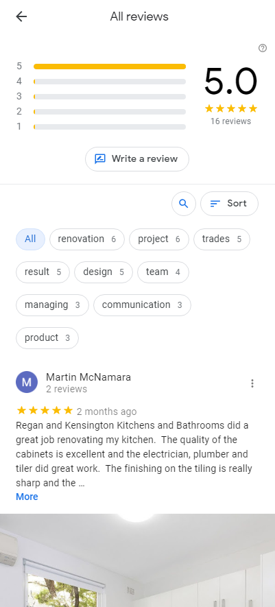 Kensington Kitchens - Google Reviews - Top4 Marketing