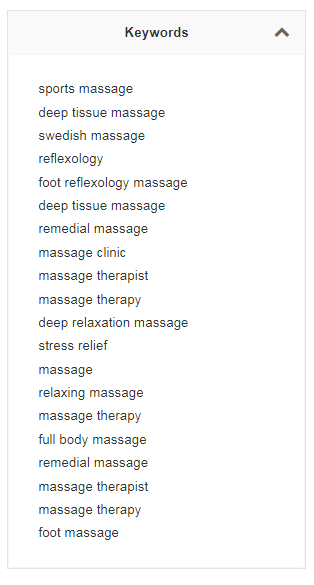 Keywords - Winston Hills Herbal Massage Centre - Top4 Marketing