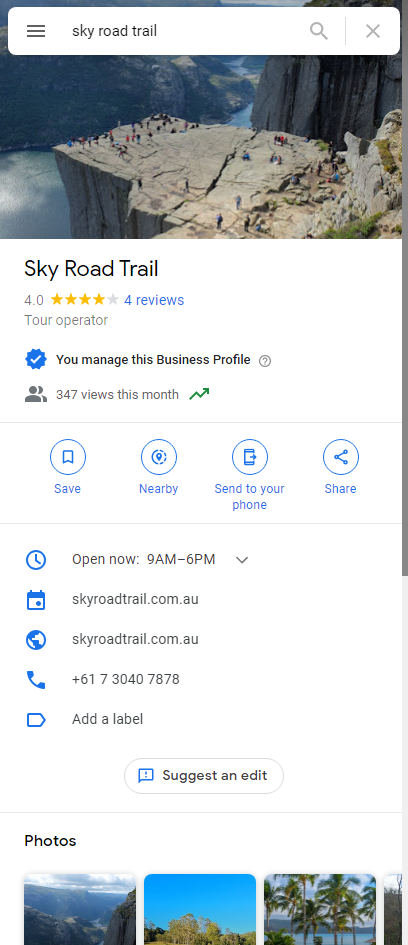 Sky Road Trail - Google My Business - Top4 Marketing