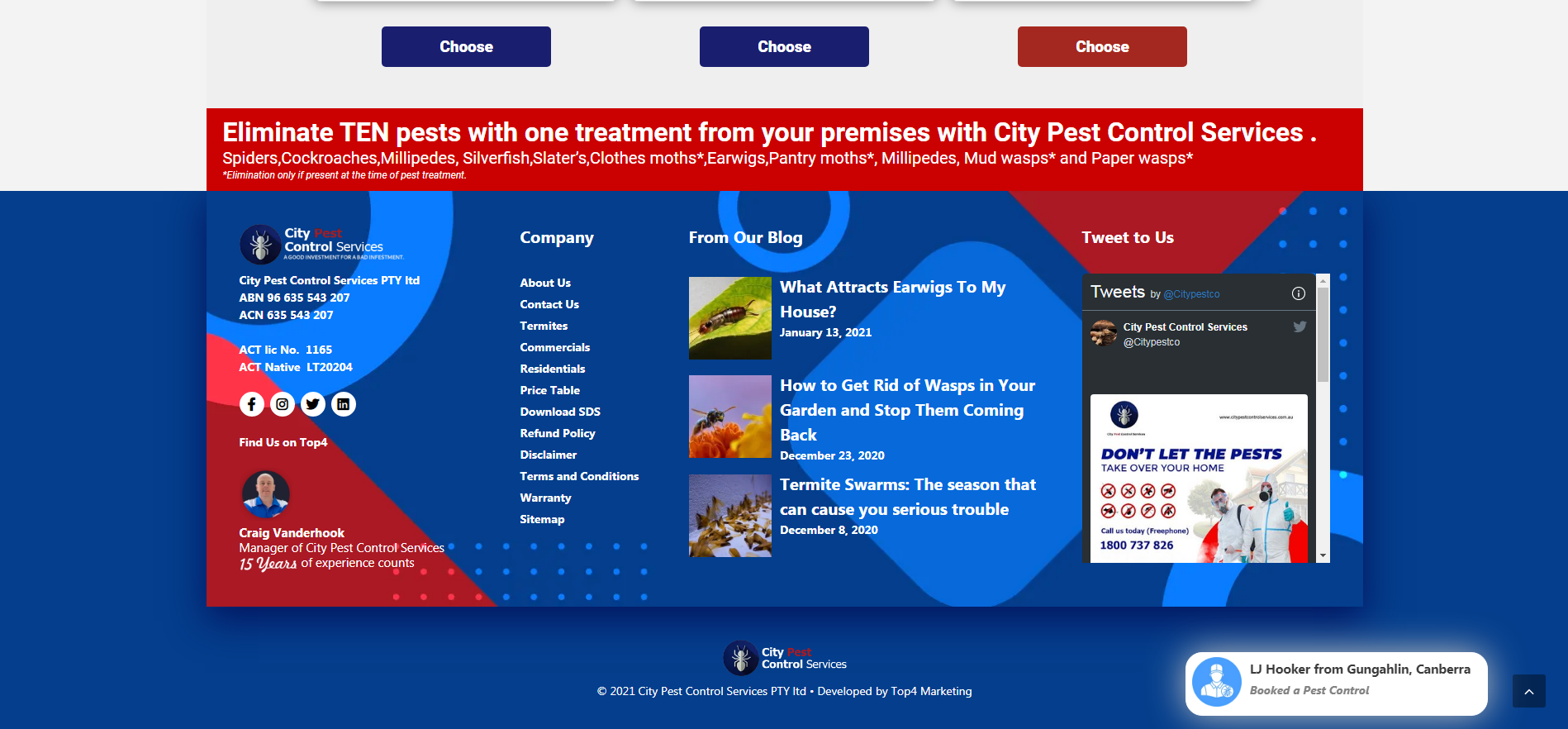Website - City Pest Control - Top4 Marketing