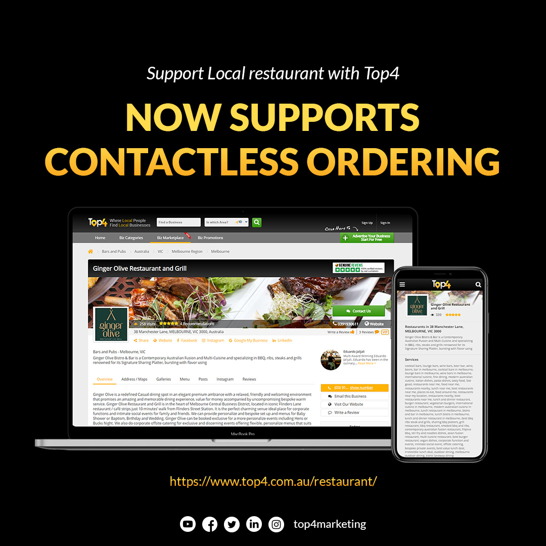 Add your restaurant to Top4 - QR Code and Contactless Ordering - Top4 Marketing