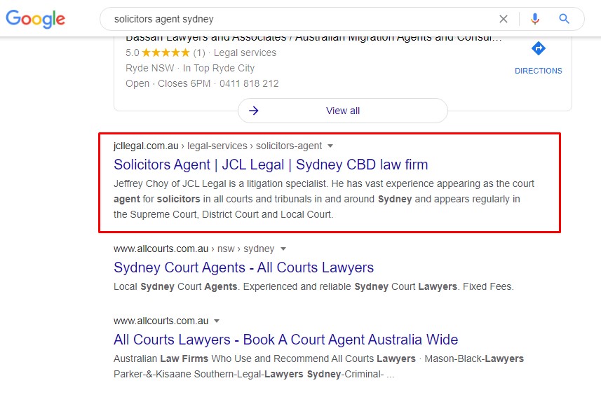 solicitors agent sydney - jcl - Small Business Local Search Trends 2021 - top4 marketing