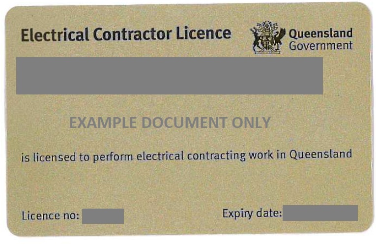 Queensland electrical licence