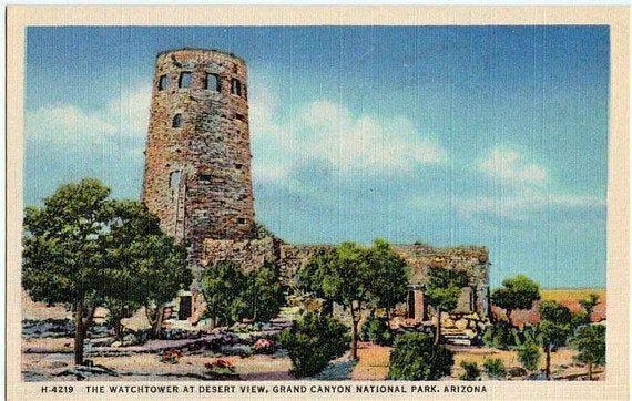 Desert View Watchtower postcard. Mary Colter's Desert View Watchtower Desert View Watchtower postcard. Mary Colter's Desert View Watchtower