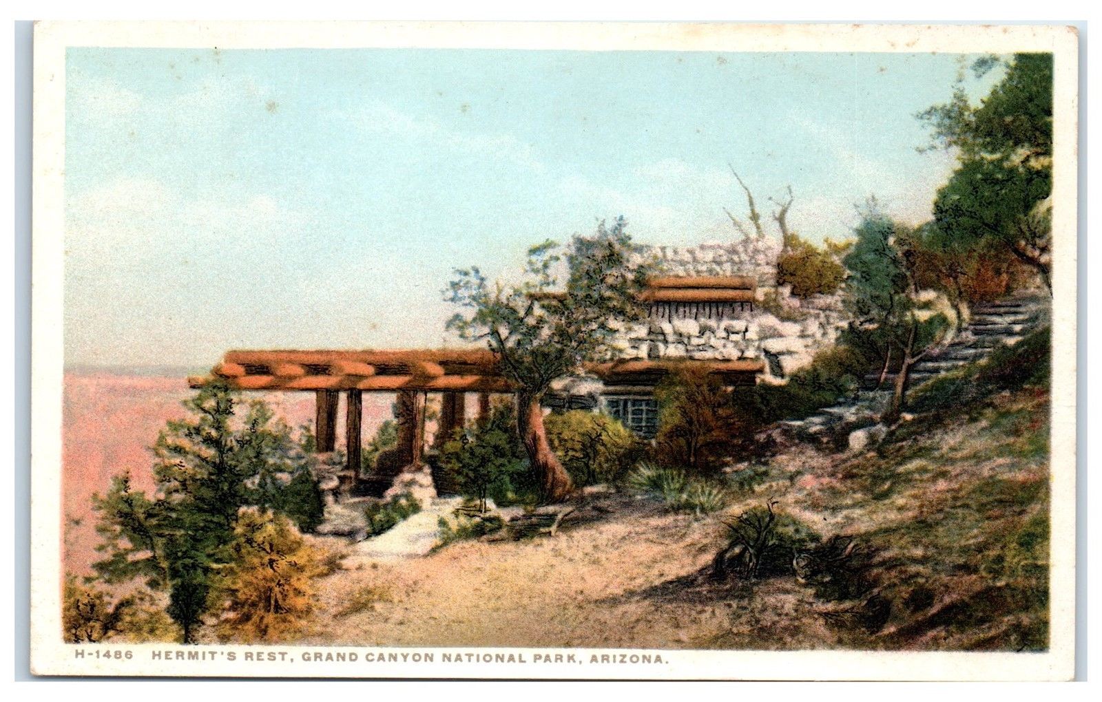 Hermit's Rest postcard. Mary Colter's Hermit's Rest Hermit's Rest postcard. Mary Colter's Hermit's Rest