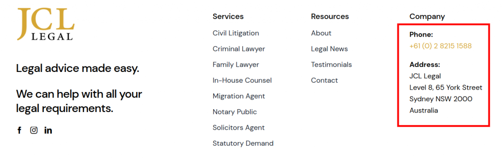 Insight Top4 - JCL Legal NAP Website