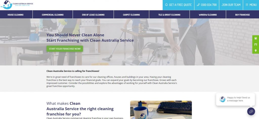 Clean Australia Easy to use website