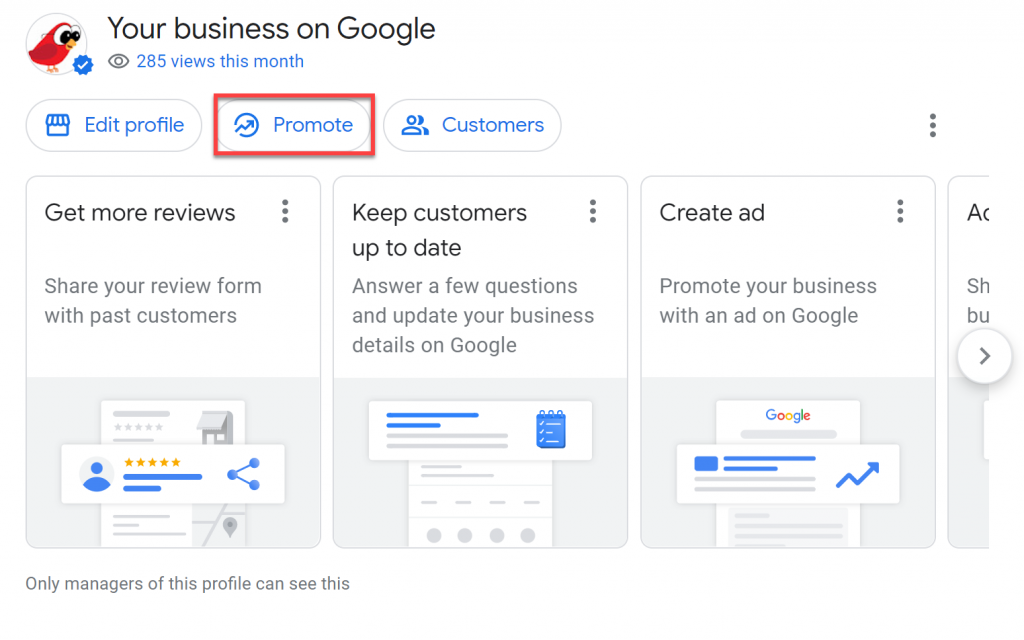 promote for google business profile