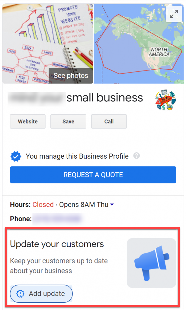 update your customers button
