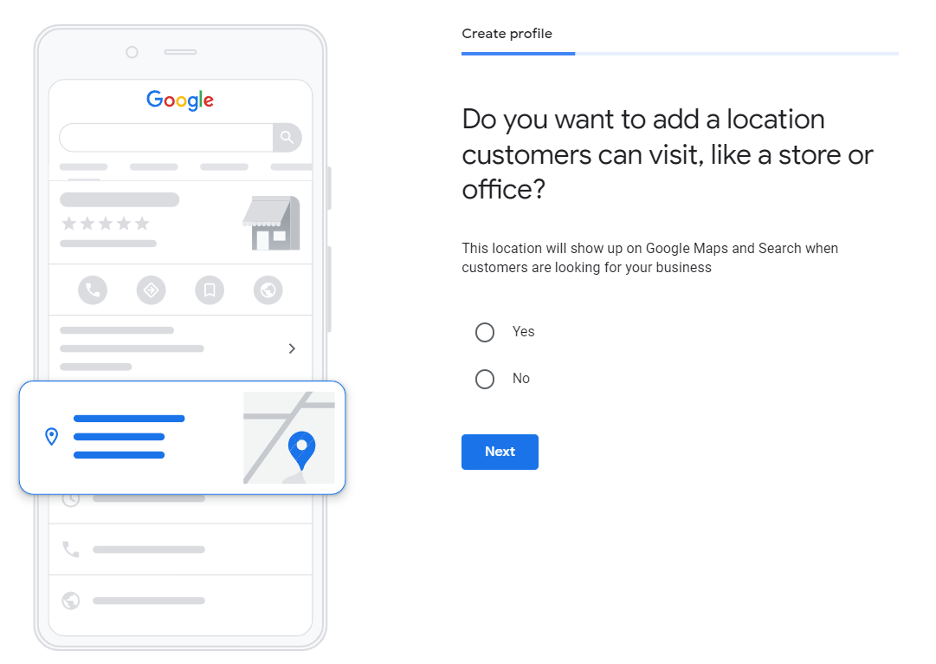 Location for Google Business Profile