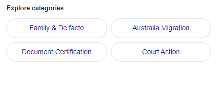 Correct categories for law firm on GBP
